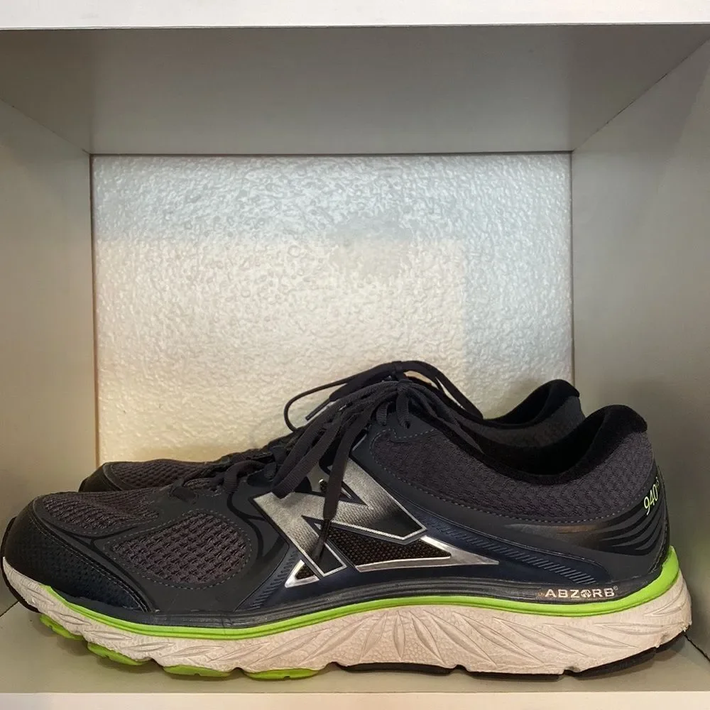 New Balance Mens 940v3 Stability Running Sneakers Athletic Size 14W Blue Gray